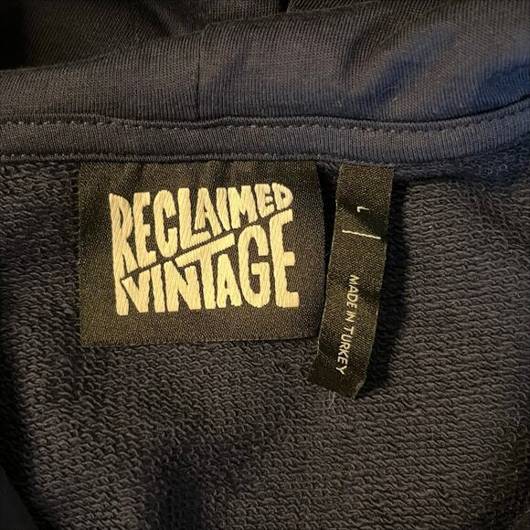 Reclaimed Vintage Hooding in Blue/Maroon/Yellow Size L48 - Picture 5 of 6